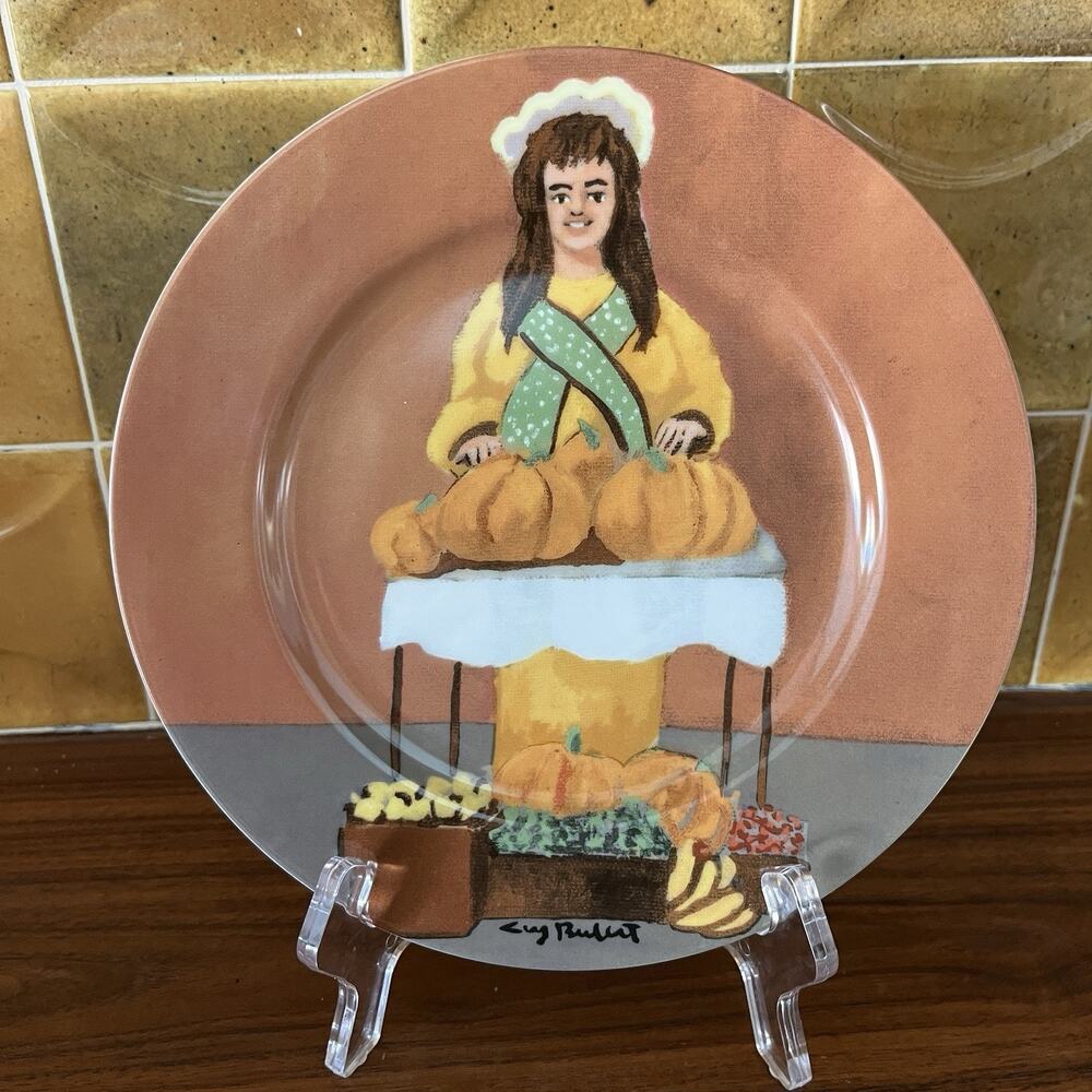 Guy Buffet Collection GBC La Citrouille Dame Porcelain Salad Bread Dessert Plate